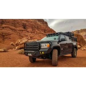 Expedition One - Expedition One GMC-CAN-15+FB-BB-PC Front Bumper with Wraparound Bull Bar Hoop for GMC Canyon 2015-2020 - Textured Black Powder Coat - Image 5