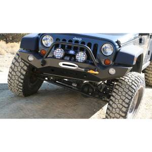 Jeep Bumpers - Jeep Wrangler JK 2007-2018 - Expedition One - Expedition One JK-CTS-FB-H-PC Classic Trail Series Front Bumper with Single Hoop for Jeep Wrangler JK 2007-2018 - Textured Black Powder Coat