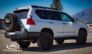 Expedition One - Expedition One LX-10+-RB-STC-BARE Rear Bumper with Smooth Motion Tire Carrier System for Lexus GX 460 2010-2022 - Bare Steel - Image 4