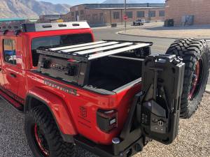 Expedition One - Expedition One JTGLDTR19+RB-DSTC-BARE Trail Series Rear Bumper with Dual Swing Out Tire Carrier for Jeep Gladiator JT 2019-2024 - Bare Steel - Image 3