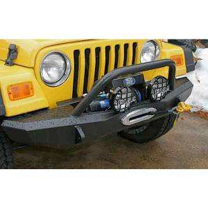 Expedition One - Expedition One TJ-FB-H-PC Trail Series Winch Front Bumper with Single Hoop for Jeep Wrangler TJ 1997-2006 - Textured Black Powder Coat - Image 2