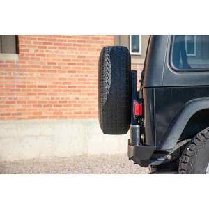 Expedition One - Expedition One TJ-RB-STC-BARE Trail Series Rear Bumper with Smooth Motion Tire Carrier System for Jeep Wrangler TJ 1997-2006 - Bare Steel - Image 2
