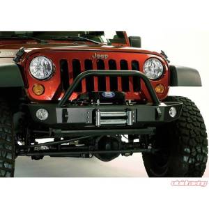 Expedition One Bumpers - Jeep Wrangler JK Products - Expedition One - Expedition One JEEP-JKJLG-CS2-FB-H-PC Core Series 2 Front Bumper with Single Hoop for Jeep 2007-2022 - Textured Black Powder Coat