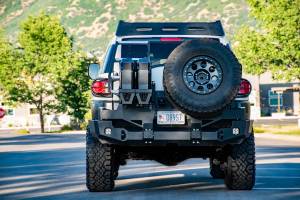 Expedition One - Expedition One FJC-RB-DSTC-BARE Trail Series Rear Bumper with Dual Swing Out Tire Carrier for Toyota FJ Cruiser 2007-2017 - Bare Steel - Image 3