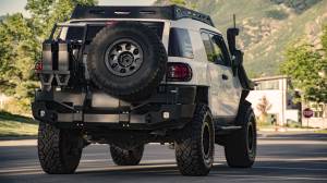 Expedition One - Expedition One FJC-RB-DSTC-BARE Trail Series Rear Bumper with Dual Swing Out Tire Carrier for Toyota FJ Cruiser 2007-2017 - Bare Steel - Image 4