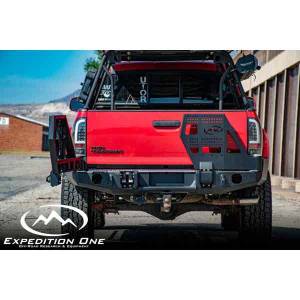 Expedition One - Expedition One TACO05-15-RB-DSTC-HC-BARE Rear Bumper with Dual Swing Out Tire Carrier for Toyota Tacoma 2005-2015 - Bare Steel - Image 4