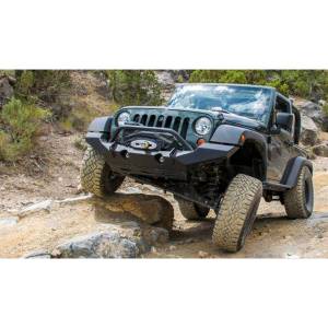 Expedition One - Expedition One MULE-FB-FULL-PC Mule Front Bumper for Jeep Wrangler JK 2007-2018 - Textured Black Powder Coat - Image 4