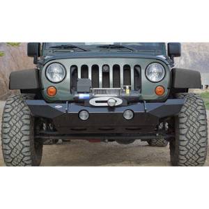 Expedition One - Expedition One MULE-FB-MID-PC Mule Front Bumper for Jeep Wrangler JK 2007-2018 - Textured Black Powder Coat - Image 2