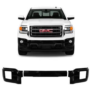 BumperShellz - BumperShellz BS0301 Front Bumper Covers and Overlays for GMC Sierra 1500 2014-2015 - Gloss Black - Image 2