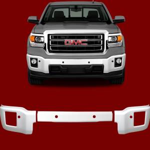 BumperShellz - BumperShellz BS0410 Front Bumper Covers and Overlays for GMC Sierra 1500 2014-2015 - GM Summit White - Image 2
