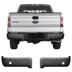 BumperShellz BF3013 Rear Delete Truck Bumper Caps for Ford F-150 2009-2014 - Armor Coated