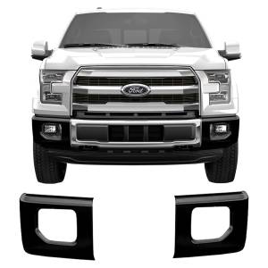 BumperShellz - BumperShellz DF0201 Front Delete Bumper Caps (Side Cover Only) for Ford F-150 2015-2017 - Gloss Black - Image 2