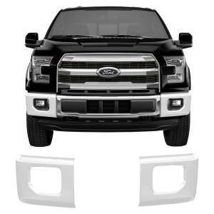 BumperShellz - BumperShellz DF0210 Front Delete Bumper Caps (Side Cover Only) for Ford F-150 2015-2017 - Gloss White - Image 2