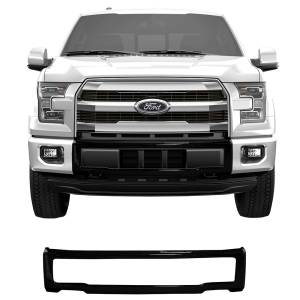 BumperShellz - BumperShellz DF0301 Front Truck Bumper Cover (Center Only) for Ford F-150 2015-2017 - Gloss Black - Image 2
