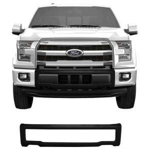 BumperShellz DF0702 Front Truck Bumper Cover (Center Only) for Ford F-150 2015-2017 - Matte Black
