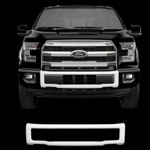 BumperShellz DF0710 Front Truck Bumper Cover (Center Only) for Ford F-150 2015-2017 - Gloss White