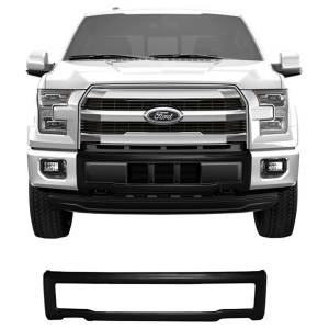 BumperShellz DF0712 Front Truck Bumper Cover (Center Only) for Ford F-150 2015-2017 - Paintable ABS
