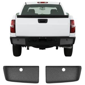 BumperShellz - BumperShellz BG3013 Rear Delete Truck Bumper Cap Kit for Chevy and GMC Silverado and Sierra 1500/2500HD/3500 2007-2013 - Armor Coated