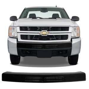 BumperShellz - BumperShellz BG0101 Front Truck Bumper Cover (Center Only) for Chevy Silverado 1500/2500HD/3500 2007-2013 - Gloss Black - Image 2