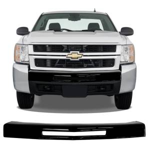 BumperShellz - BumperShellz BG0301 Front Truck Bumper Cover (Center Only) for Chevy Silverado 1500/2500HD/3500 2007-2013 - Gloss Black - Image 2