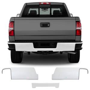 BumperShellz - BumperShellz BK1010 Rear Bumper Covers for Chevy and GMC Silverado and Sierra 1500/2500HD/3500 2014-2018 - GM Summit White - Image 2