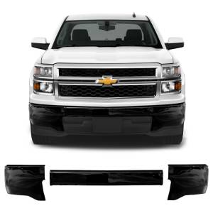 BumperShellz - BumperShellz BK0101 Front Bumper Covers and Overlays for Chevy Silverado 1500 2014-2015 - Gloss Black - Image 2