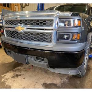 BumperShellz - BumperShellz BK0101 Front Bumper Covers and Overlays for Chevy Silverado 1500 2014-2015 - Gloss Black - Image 3