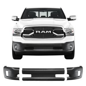 BumperShellz DR0313 Front Truck Bumper Covers for Dodge Ram 1500 2013-2018 - Armor Coated