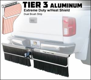 Towtector - Towtector 29614-T3ALHS Tier 3 96" x 14" Aluminum Extreme Duty Dual Brush Strip with 2" Hitch and Heat Shield - Image 4