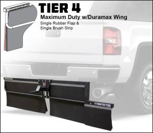 Towtector - Towtector 27819-T4DM Tier 4 78" x 18" Maximum Duty Single Rubber Flap and Brush Strip With 2.5" Hitch and Duramax Wing - Image 2