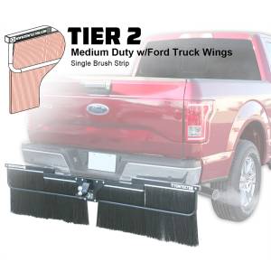 Towtector 27815-T2FT Tier 2 78" x 14" Medium Duty Single Brush Strip with 2.5" Hitch and Ford Truck Wings