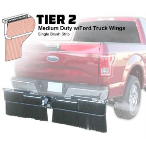 Towtector 29627-T2FT Tier 2 96" x 26" Medium Duty Single Brush Strip with 2.5" Hitch and Ford Truck Wings