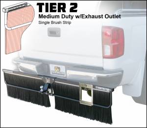 Towtector - Towtector 27819-T2EO Tier 2 78" x 18" Medium Duty Single Brush Strip with 2.5" Hitch and Exhaust Outlet - Image 4