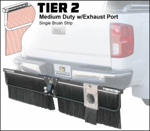 Towtector - Towtector 29615-T2EP Tier 2 96" x 14" Medium Duty Single Brush Strip with 2.5" Hitch and Single Exhaust Port - Image 2