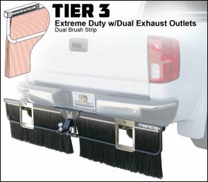 Towtector - Towtector 27814-T3DE Tier 3 78" x 14" Extreme Duty Dual Brush Strip with 2" Hitch and Dual Exhaust Outlets - Image 2