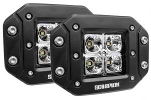 Scorpion Extreme Products - Scorpion KU09141BK Alpha Spot Beam LED Lights with Surface & Flush Mount Kit - Pair - Image 6