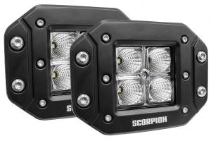 Scorpion Extreme Products - Scorpion KU09142BK Alpha Flood Beam LED Lights with Surface & Flush Mount Kit - Pair - Image 2