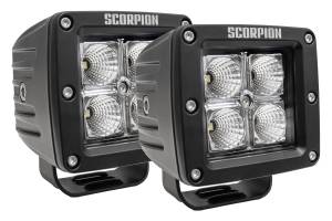 Scorpion Extreme Products - Scorpion KU09142BK Alpha Flood Beam LED Lights with Surface & Flush Mount Kit - Pair - Image 5