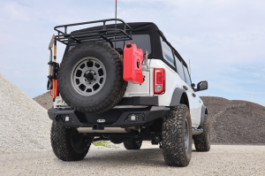 LOD Offroad - LOD Offroad BBC2100 Destroyer Rear Bumper with Tire Carrier for Ford Bronco 2021-2022 -  Bare Steel - Image 9