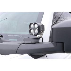 LOD Offroad BLM2102 Black Ops Single A Pillar Base Light Mount for Ford Bronco 2021-2024 - Bare Steel