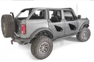 Fab Fours - Fab Fours FB1031-1 Trail Door Inserts for Ford Bronco 2021-2022 - Matte Black Powder Coat - Image 2