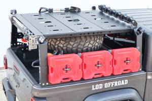 LOD Offroad - LOD Offroad JFK2021 Black Ops Bed Rack Floor Kit for Jeep Gladiator JT 2020-2022 - Black Powder Coat