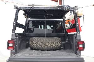 LOD Offroad - LOD Offroad JTC2021 Black Ops Bed Rack Tire Carrier for Jeep Gladiator JT 2020-2024 - Black Powder Coat - Image 5