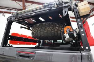 LOD Offroad - LOD Offroad JTC2021 Black Ops Bed Rack Tire Carrier for Jeep Gladiator JT 2020-2024 - Black Powder Coat - Image 6