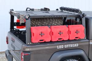 LOD Offroad - LOD Offroad JRR2021 Black Ops Bed Rack for Jeep Gladiator JT 2020-2024 - Black Powder Coat - Image 5