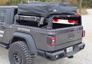LOD Offroad - LOD Offroad JRR2021 Black Ops Bed Rack for Jeep Gladiator JT 2020-2024 - Black Powder Coat - Image 18