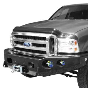 TrailReady 12301B Winch Front Bumper with Open End Crash Bar for Ford Excursion 2001-2004