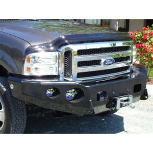 TrailReady - TrailReady 12301B Winch Front Bumper with Open End Crash Bar for Ford Excursion 2001-2004 - Image 2