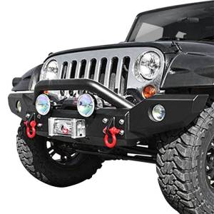 TrailReady 38000P Winch Front Bumper with Pre-Runner Guard for Jeep Wrangler JK 2007-2018