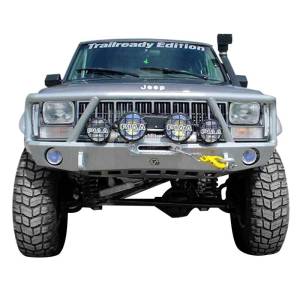 TrailReady 5000G Winch Front Bumper with Full Guard for Jeep Cherokee 1983-2001